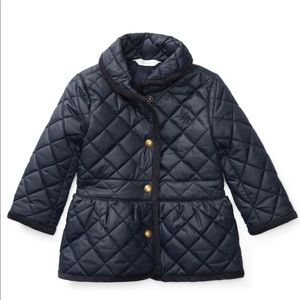 🎀RL Baby girl quilted barn jacket🎀